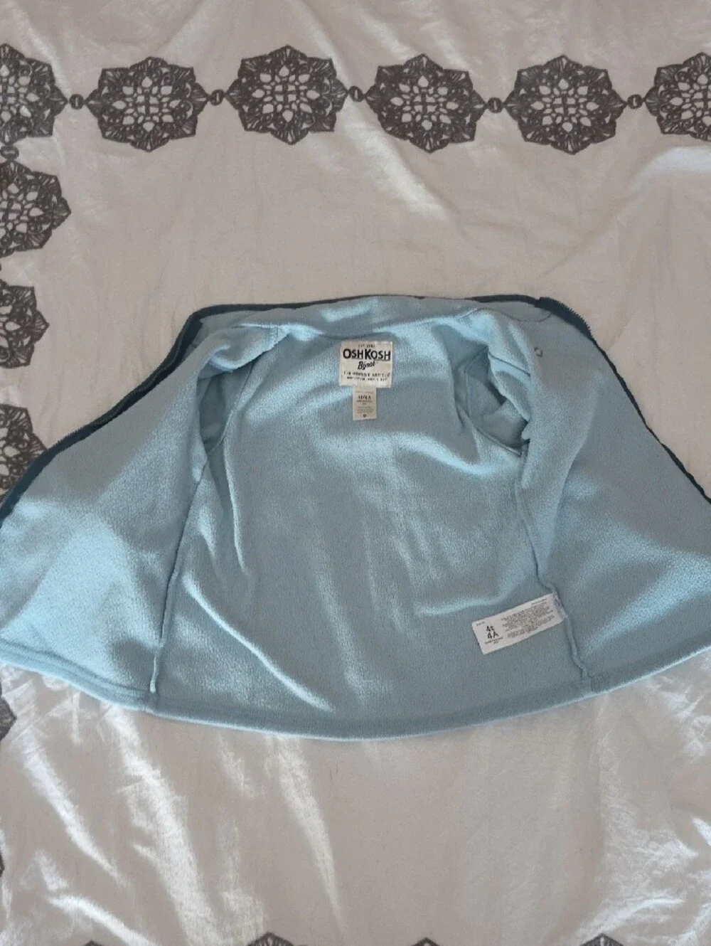 OshKosh B'gosh Light Blue Full-Zip Teddy Jacket